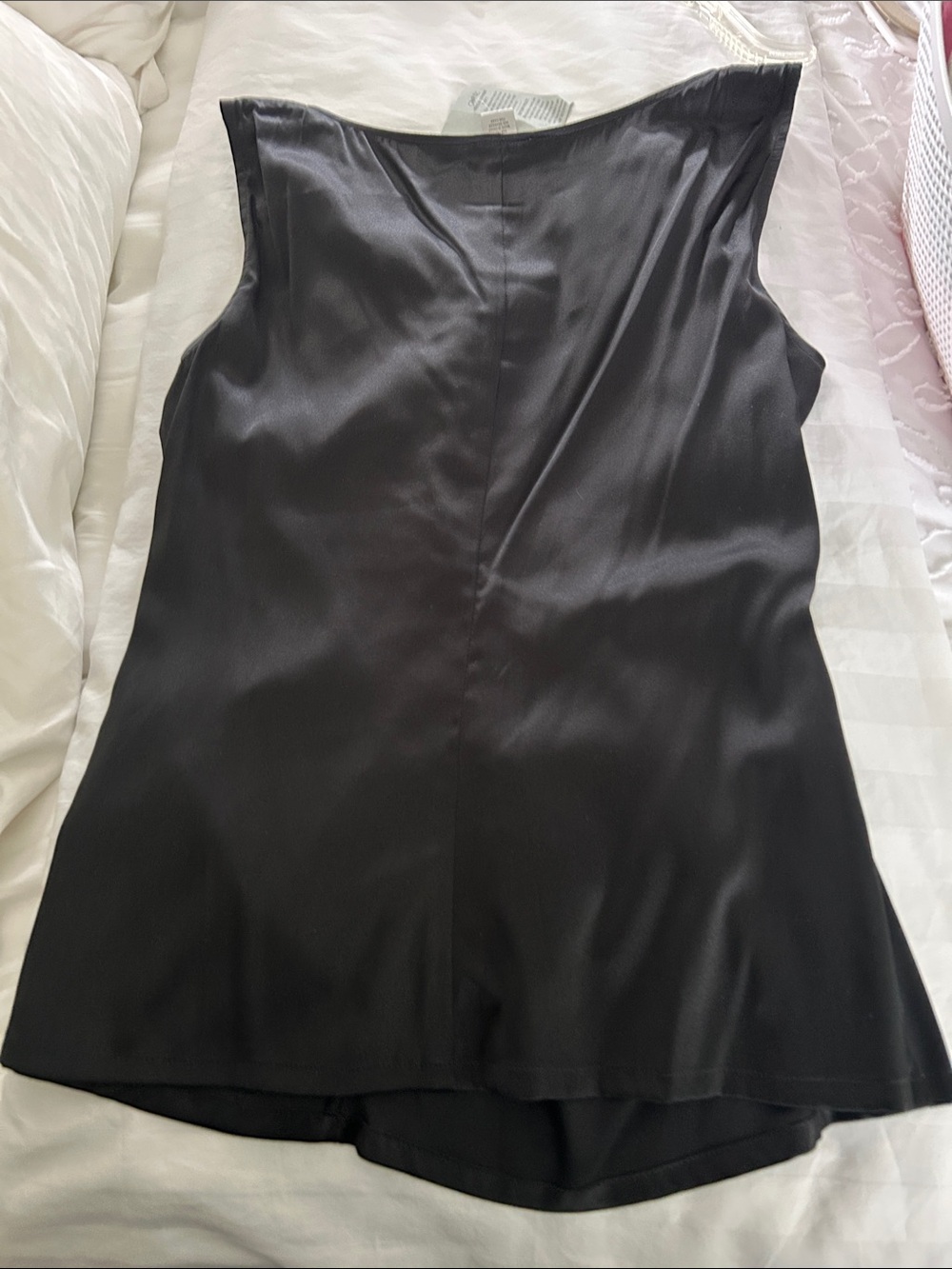 Cache Black Ruffle-Front Sleeveless Camisole - Picture 3 of 3